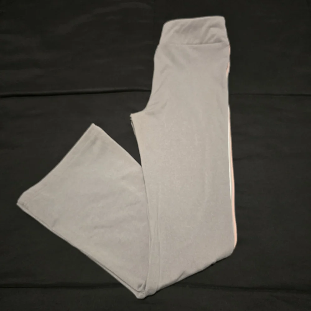 Carters Girls Flare Pants Gray Pink‎ Stripe Athletic Stretch Leggings Size 10